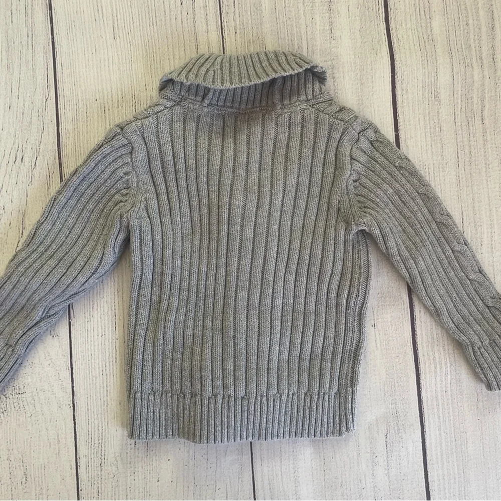Gymboree Plum Party Grey Cable Knit Sweater Size 18-24 months